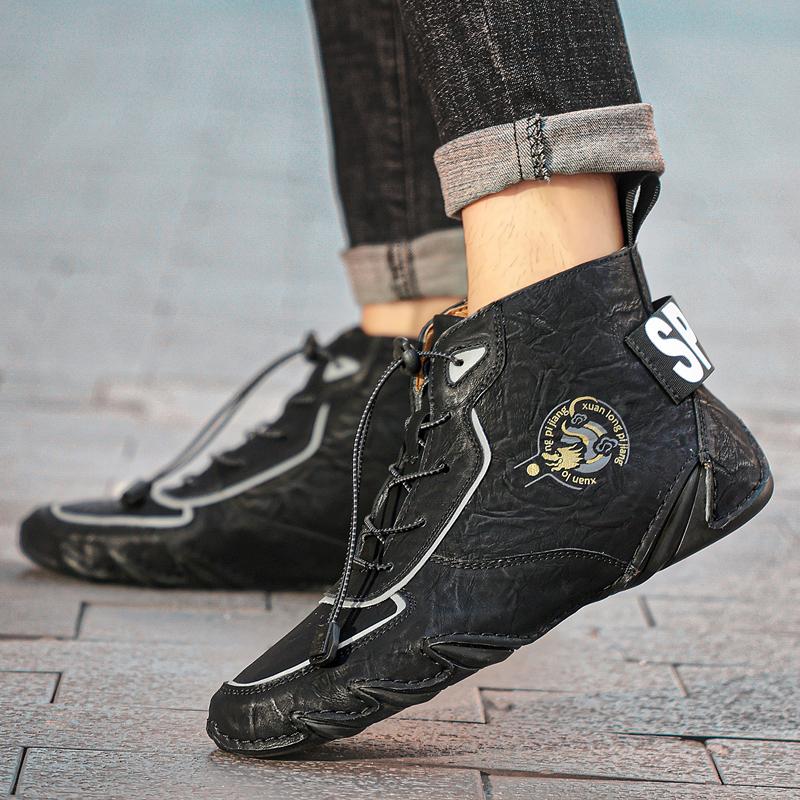 New Handmade Men Boots Winter Boots Warm Sneakers Man Outdoor Casual Shoes Men Ankle Boots
