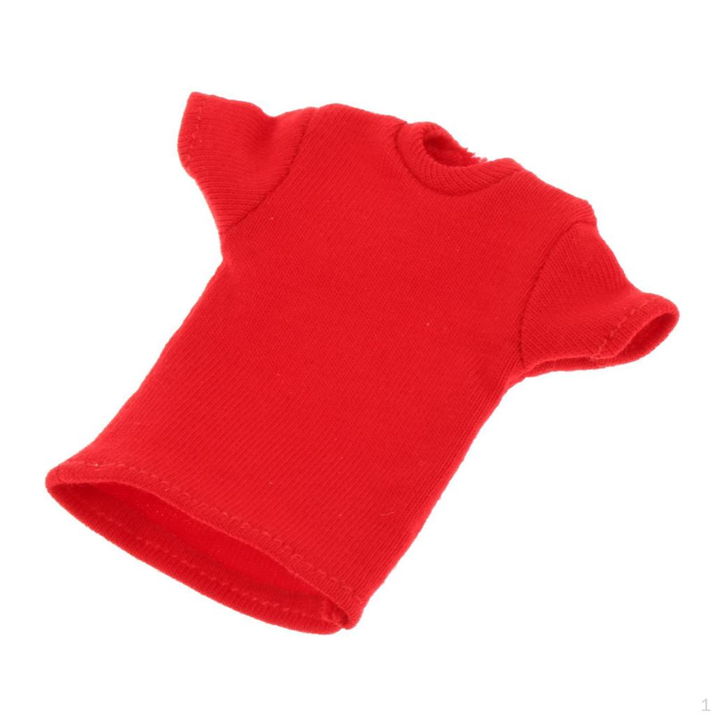 1/12 Scale Doll Clothing for 6 Inch Figures, Short Sleeve Outfit Action Figures