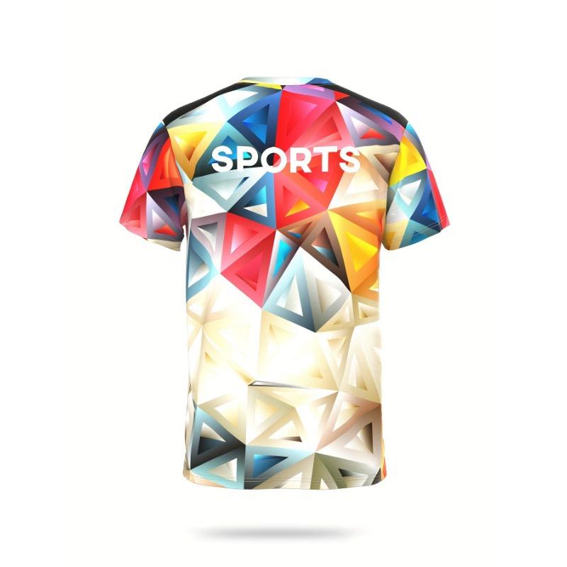 Adult sports fashionable round neck short sleeve, fishing hiking performance outdoor running exercise fitness performance printed top