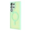 For Samsung Galaxy S23 Ultra Magnetic Case PC + TPU Matte Phone Cover with Glass Lens Film