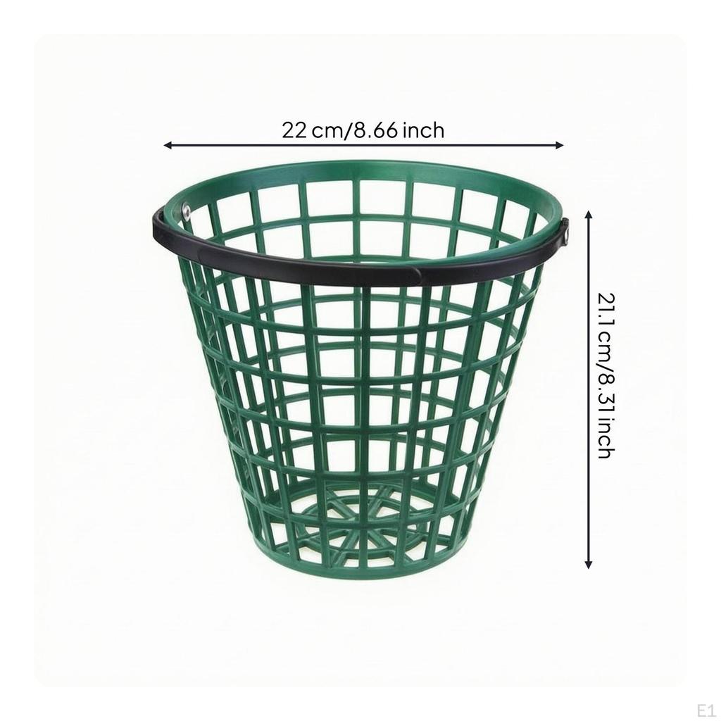 Golf Ball Basket Perforated Lattice OpenTop for Driving Range 75 Balls