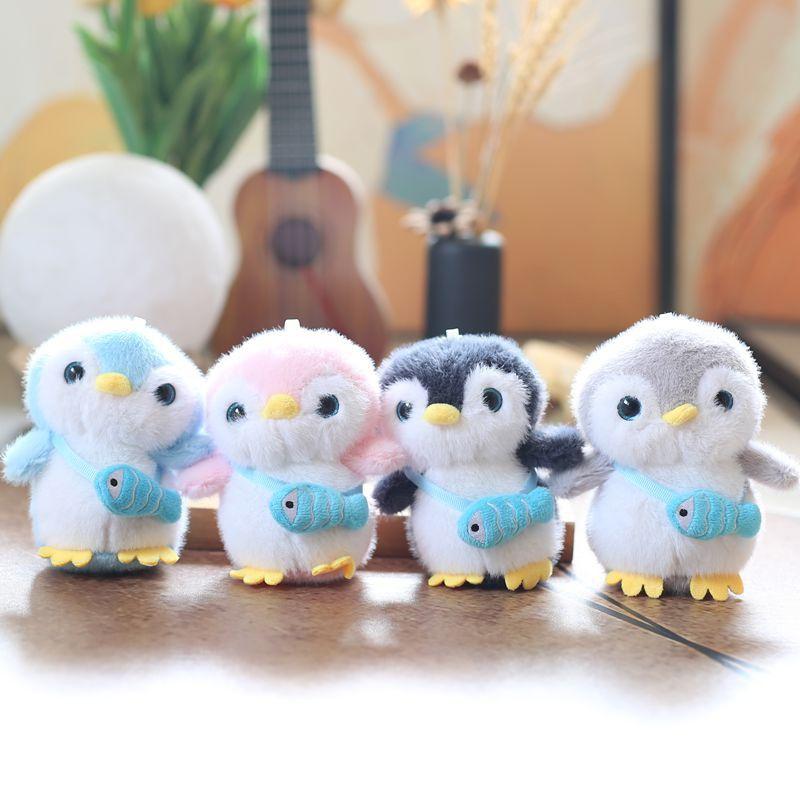 Cartoon Niedlicher Pinguin Weiche Plüschtiere Kuscheltiere Schlüsselanhänger Anhänger Tasche Hängende Ornamente Paar Rucksack Zubehör Kinder Geschenke
