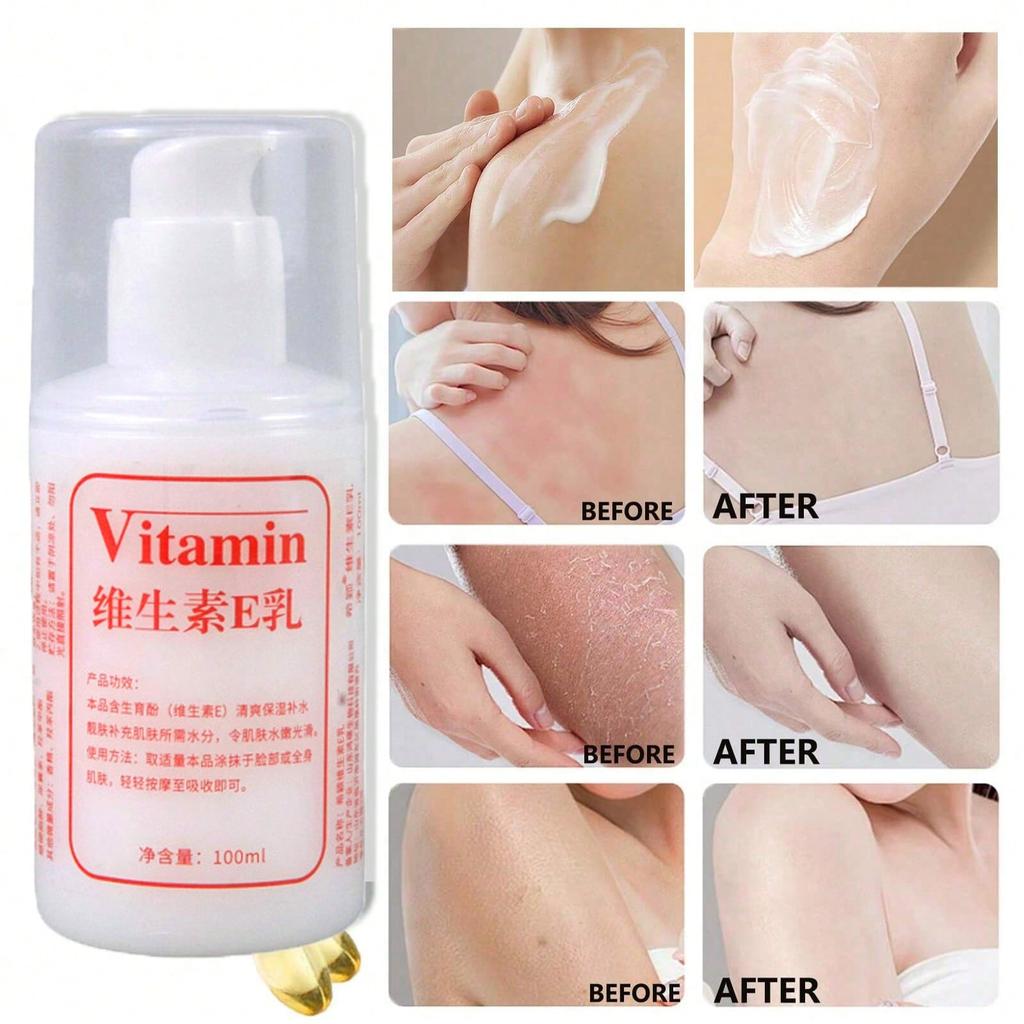 1/2PC100g Vitamin E Milk Body Lotion, Hand Cream, Body Makeup Cream, Moisturizing, Moisturizing, Ref