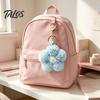 Fluffy Flower Bag Charm Plush Keychain for Backpack, Fuzzy Floral Keyring Ornament Charm, Women Girls Handbags Decorative Accessory Backpack