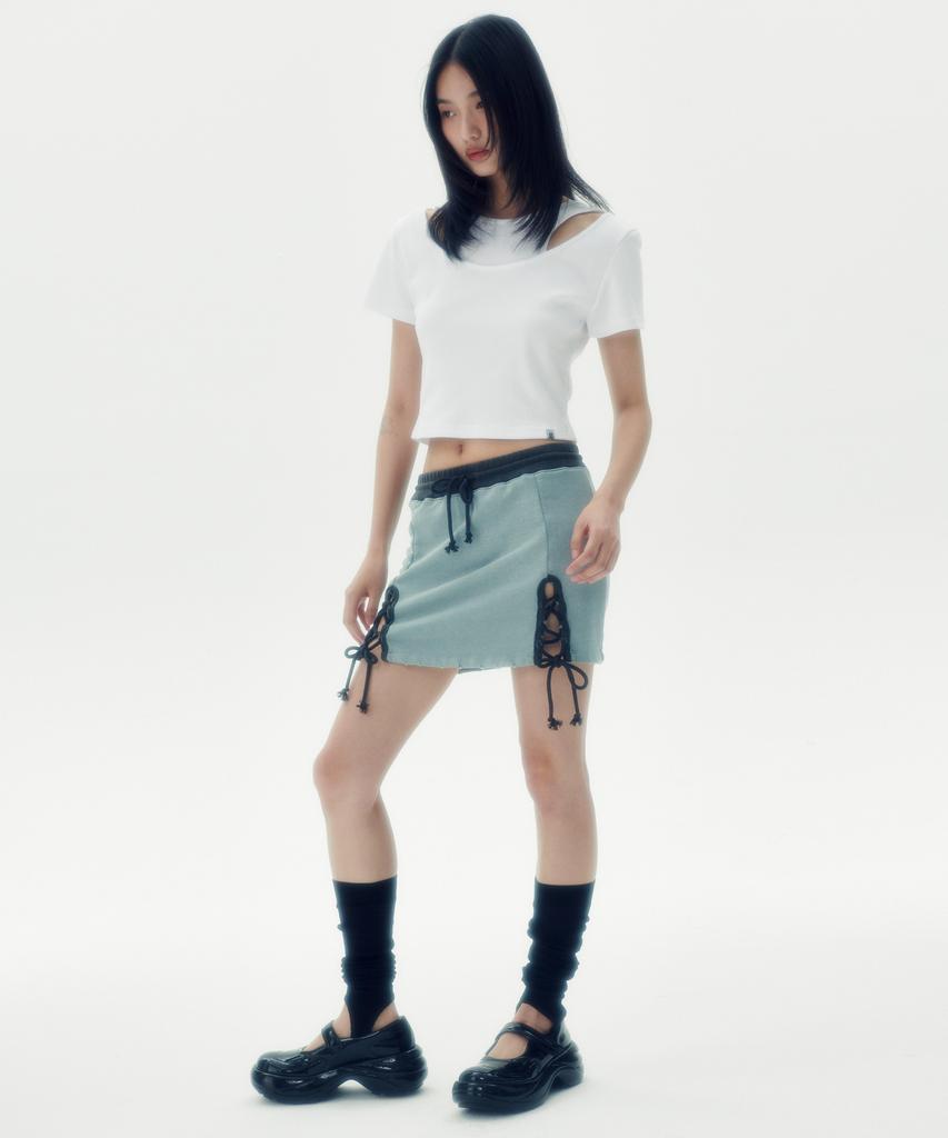 Leoninghai Incision Crop H/S Tee [White]