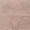 New Era Wmns Glitter Beanie New York Yankees Hat, Womens Beige Cap