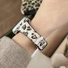 Leopard Print Leather Strap for Apple Watch 11 iWatch 10987E, Huawei FIT4, Xiaomi 9PRO