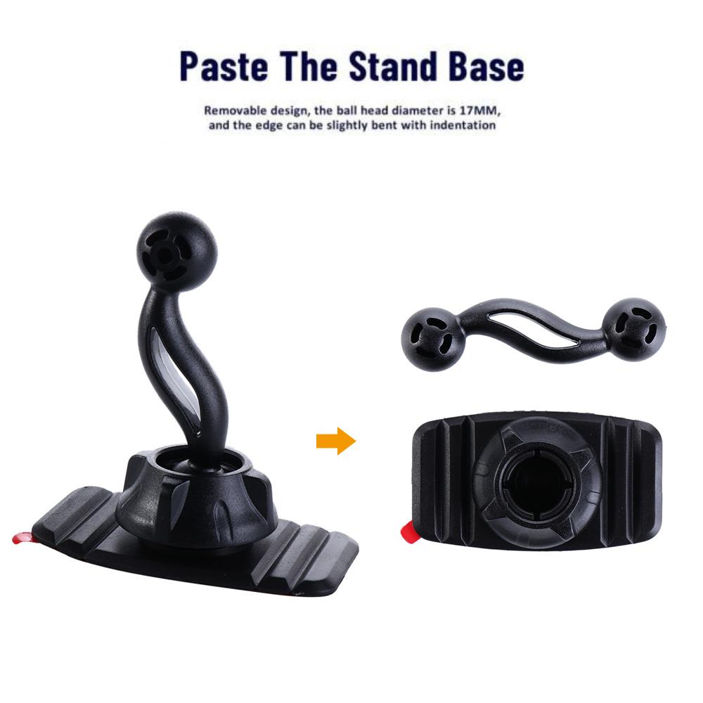 Sticker Base 17mm Ball Head Holder ABS  Auto Dashboard Pad   Various Dashboards