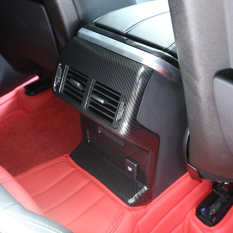 ABS Carbon Fiber For Land Range Rover VELAR 2017-2026 Inner Rear Row Air Conditioning Vent Frame Cover Trim Car Accessories