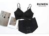 2024 RUWEN Purple Seamless Lace Sling Bra Set for Small Busts
