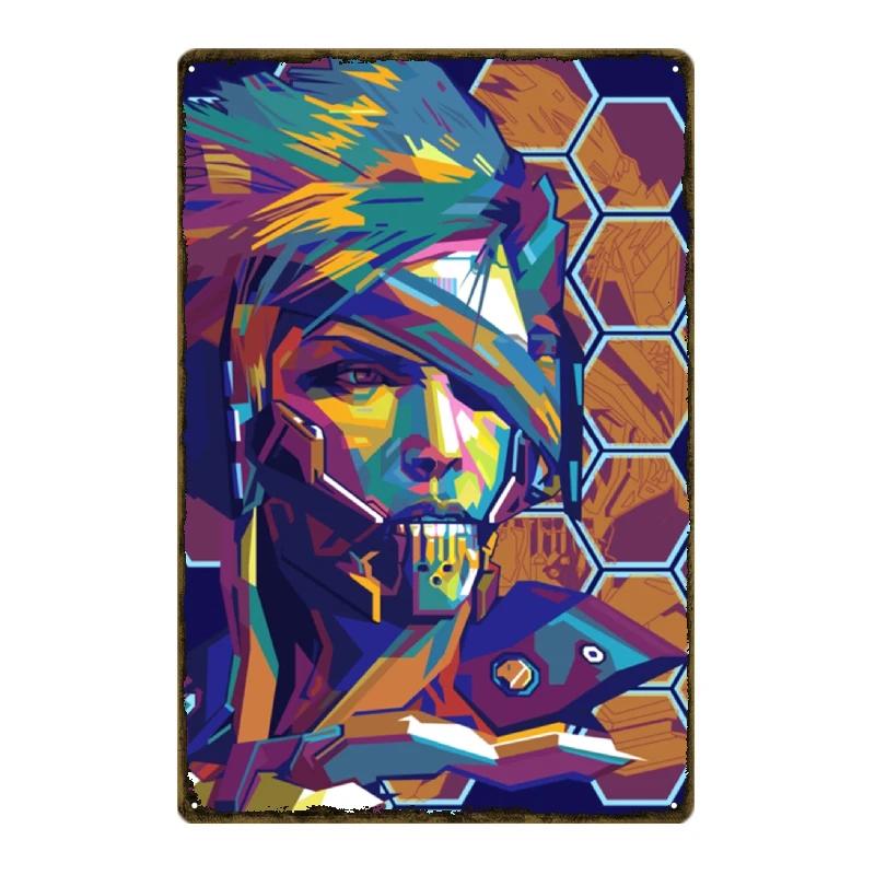 DORA Tin Sign Metal Gear Solid Red Alert Metal Plaque Poster Mural Painting Retro Pub Garage Tin Sign Posters