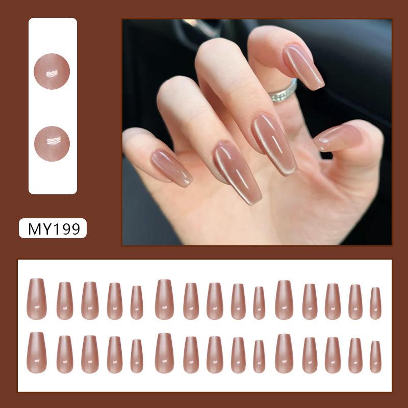 

Кошачий глаз Балерина Короткие ногти: Свежие, Продвинутые, Съемные Патчи для Нейл-арта