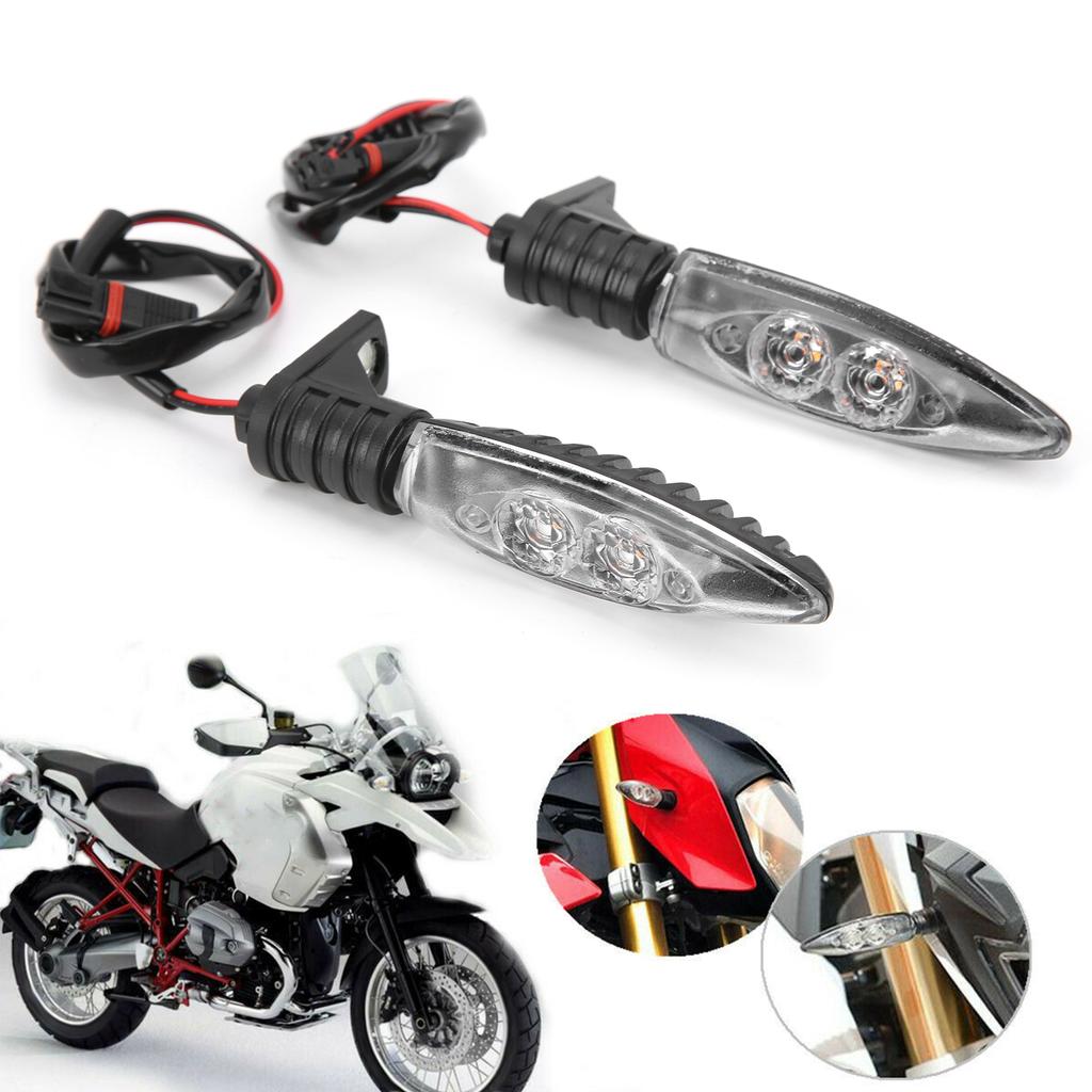 Pair Front Turn Signal Indicator LED Light 12V Replacement for S1000RR R1200GS F800GS