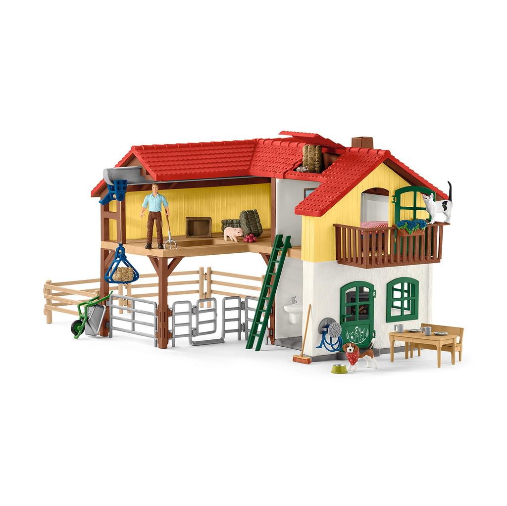 Schleich Farm World Live with Animals Big Farm Family House Figure 42407