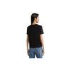 Calvin Klein T-shirt in cotone slim fit con logo ricamato da donna top nero 40WH105-BAE