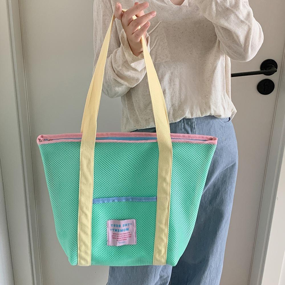 Große Kapazität Make-up Aufbewahrungstasche Netz Reisehandtasche Mode Schultertasche