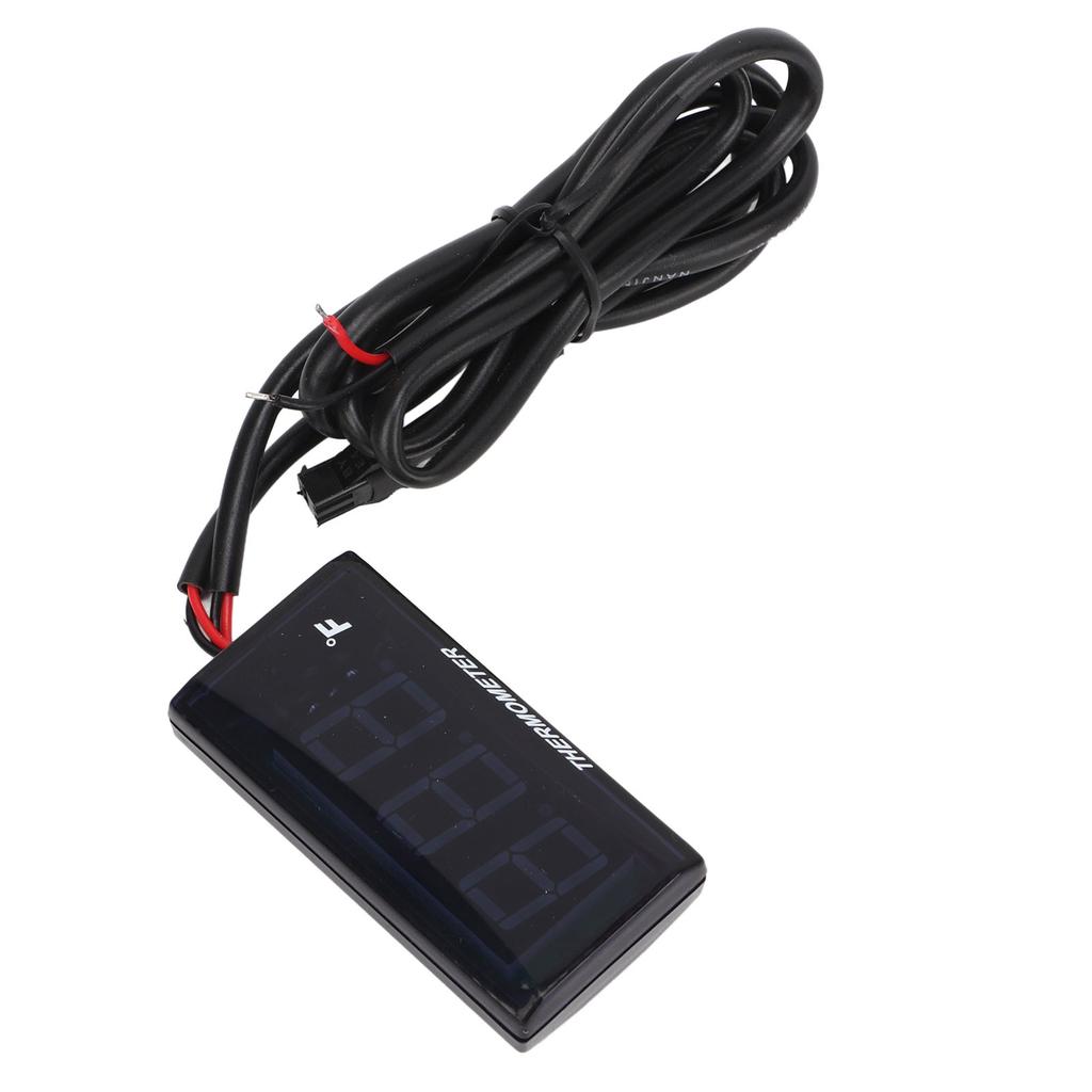 Water Temperature Gauge Fahrenheit Degree LCD Backlit Display Waterproof Water Temp Meter with 16mm Tee for Motorcycle