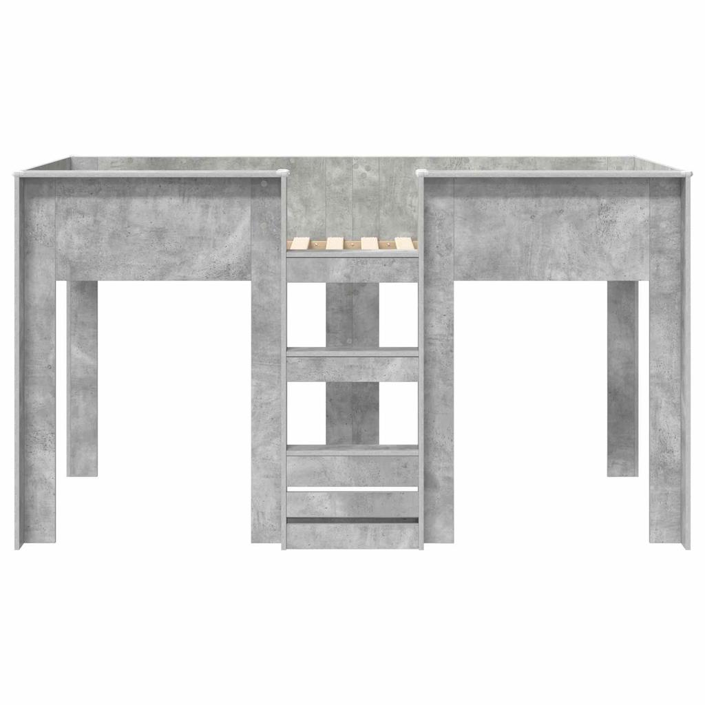 Kids Bunk Bed Concrete Grey 80 x 200 cm Engineered Wood
