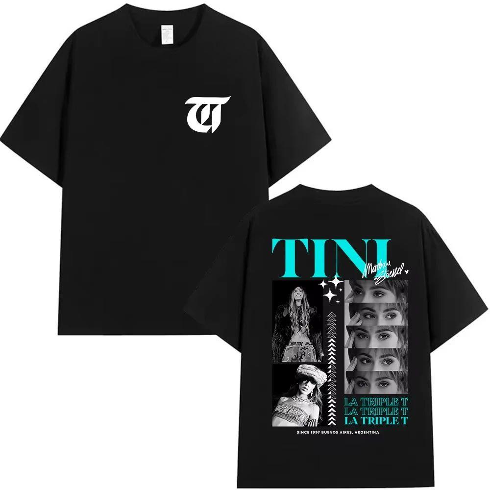 Koszulki Hip Hopowe Piosenkarka TINI STOESSEL Futtura Tour Nowy Album Koszulki Graficzne Moda Harajuku Krótki Rękaw Bawełna Codzienne Streetwear