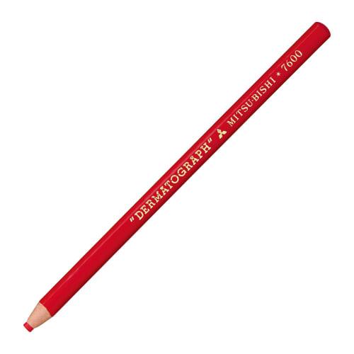 Mitsubishi Pencil Colored Pencil Oil Dermatograph No.7600 Red 1 Dozen K7600.15 Height 54.0mm x Width 180.0mm x Thickness 19.0mm