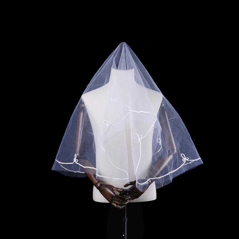 1 X Women 150Cm White One Layer Short Wedding Bridal Veils