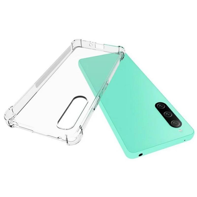 For Sony Xperia 10 V Back Cover WANLONFENG TM Series 2.0mm Clear TPU Phone Case (Big Lens Hole)