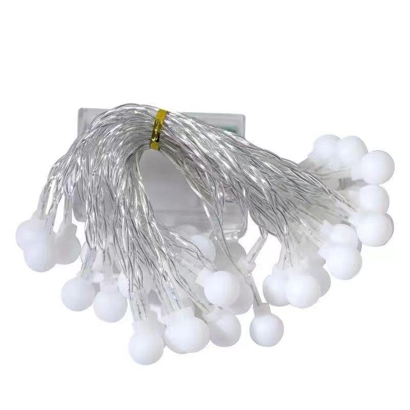 LED Frosted White Outdoor Ball String Lights, New Year & Christmas Decoration, CE & ROHS Certified