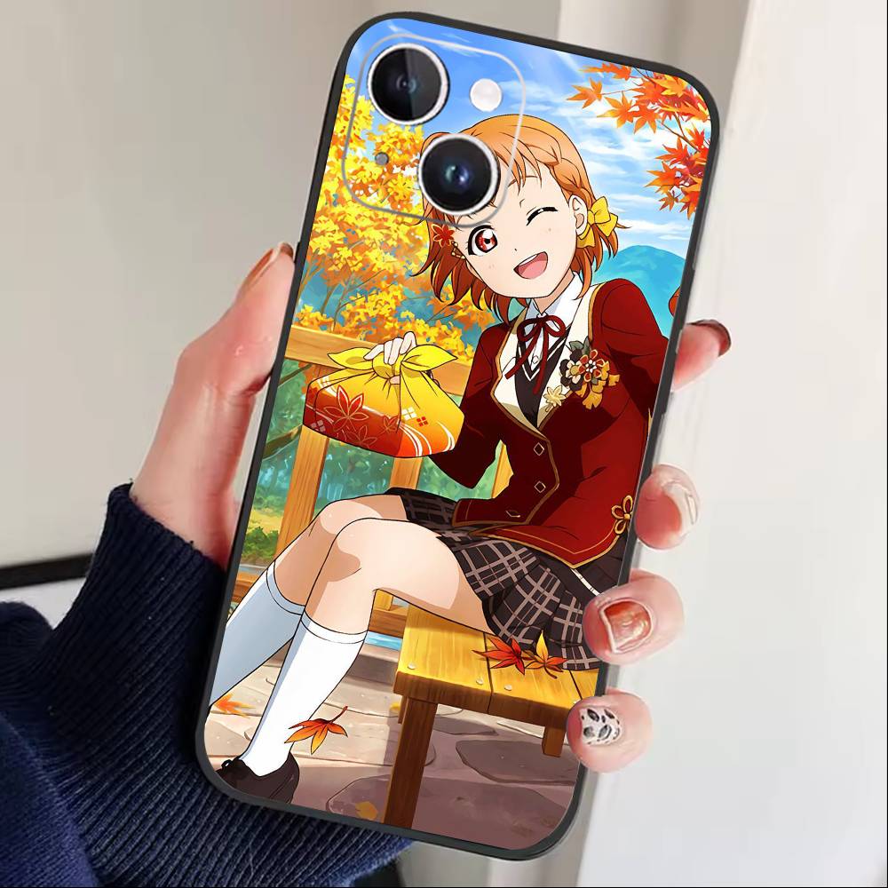 Kousaka Honoka-Love Live Phone Case For iPhone 17 16 15 14 13 12 Max Plus Silicone Black Cover