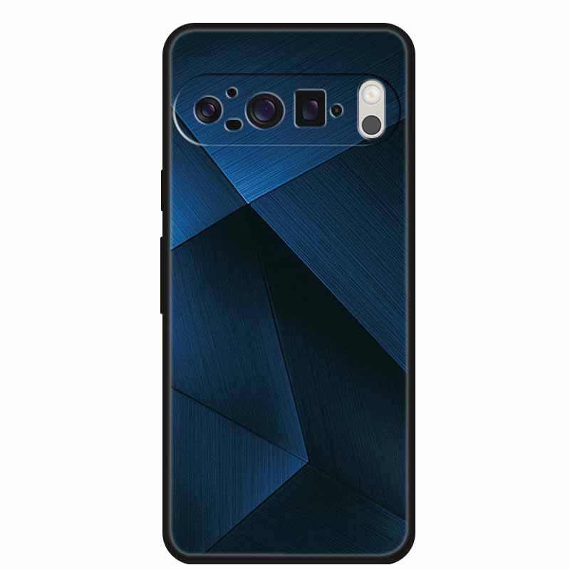 For Google Pixel 9 Pro XL Cellphone Case Luxury Protector Soft Silicone Cover for Google Pixel 9Pro XL Marble Soft Black Funda