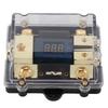 Fuse Holder Block 100A Fuses 1 In 2 Out W/LED Digital Voltage Display for Car Yacht Audio