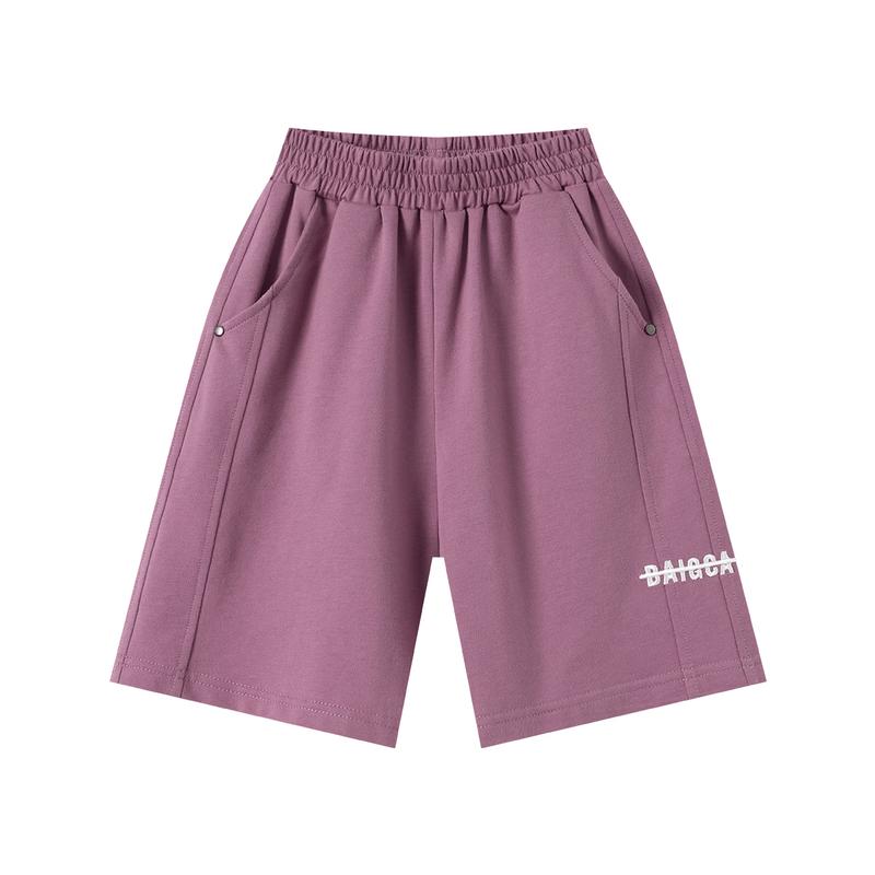 Dododo Boys' Letter Embroidered Cotton Sports Shorts