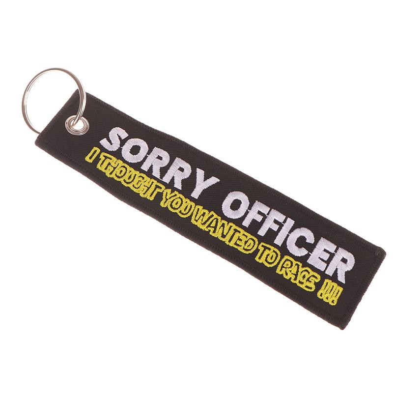 

1 шт. Модний брелок-підвіска з двосторонньою вишивкою, для мотоциклів, автомобілів, аксесуари для ключів B