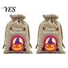 Trick or Treat Party Souvenirs 2Pcs Halloween Pumpkin Drawstring Bags for Candy Treats, Retro Burlap Cute Ghost Theme Pouches Bags, Portable