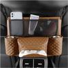 XINLIYA Car Handbag Holder Between Seats, PU Leather Multi-Pocket Large Capacity Purse Holder, Auto Net Bag Barrier Of Backseat Pet Kids, Car Seat
