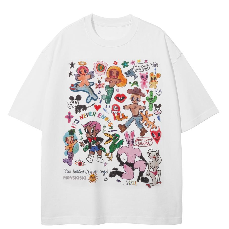 Streetwear Lustiges Grafik-T-Shirt Baumwolle T-Shirt Unisex Tops Tees Sommer Kurzarm T-Shirt