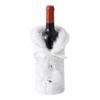 Christmas Wine Bottle Decoration Plush Snowflake Wine Bottle Covers Red Clothes Dress Gold Snowflake Set New-Year Table Decor