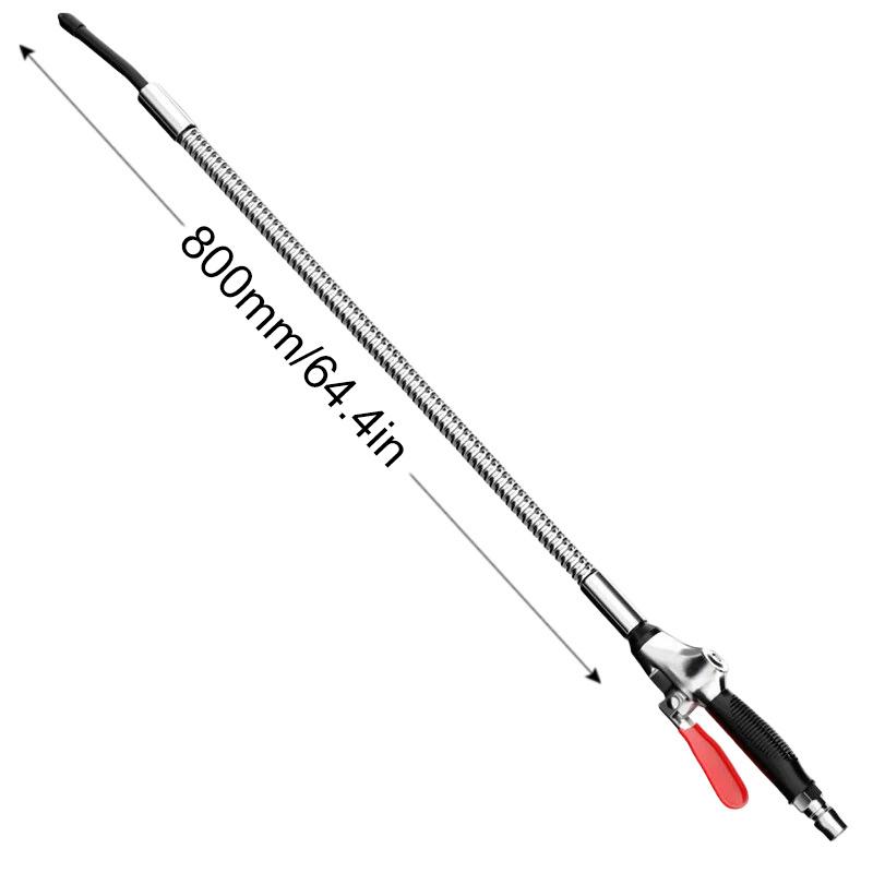 Alloy Air Blowgun Pneumatic Tool with 360 Degree Flexible Bend and Non Slip Handle for Car Cleaning 300 600 800mm