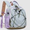Zaino da Esterno Color Block per Donna, Design Traspirante Multiple Tasche, Ideale per Escursionismo e Viaggi