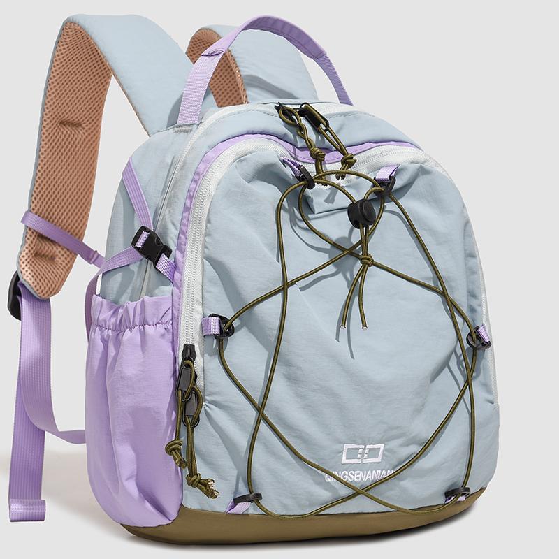 Zaino da Esterno Color Block per Donna, Design Traspirante Multiple Tasche, Ideale per Escursionismo e Viaggi