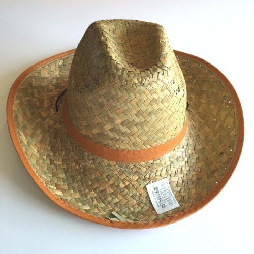 

Summer Unisex Western Handmade Cowboy Australian Cowboy Straw Sun Hat With Band Men Beach Wide Color Brim Cowgirl Cap