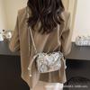 Fashion Beaded Portable Cloud Bag 2025 New Silver Popular Messenger Bag Popular Commuter Shoulder Bucket Bag