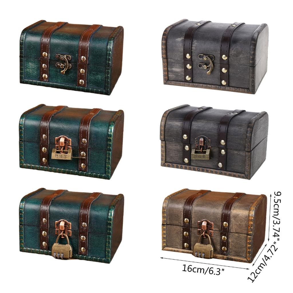 Vintage Wooden Jewelry Box for Case Holder Necklace Earrings Storage Box Organizer for the Wedding or a Personalized Jew