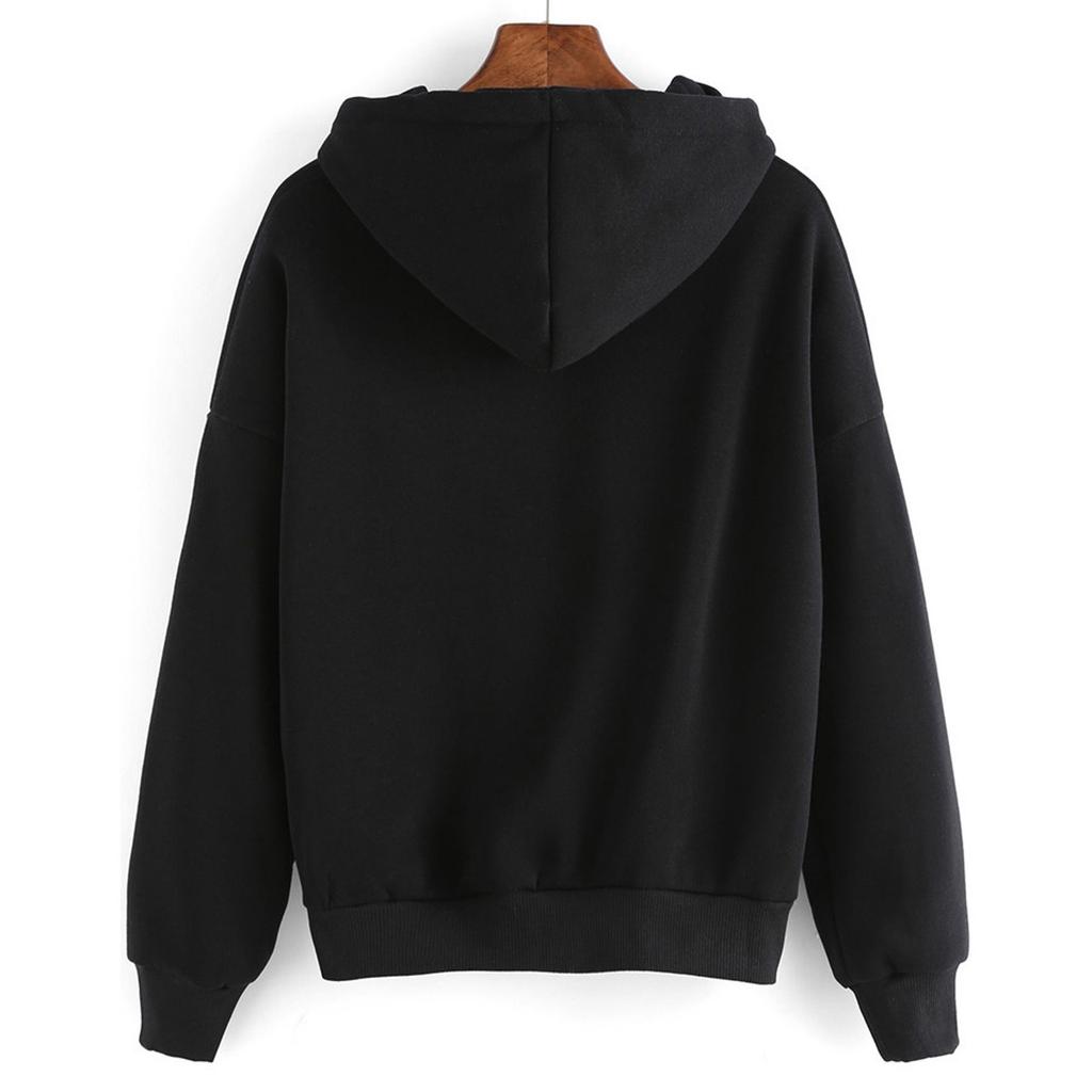 Womens Fashion Long Sleeve Hoodie Sweatshirt Jumper Hooded Pullover Tops