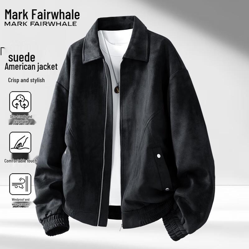 Mark Fairwhale Men's Suede Casual Jacket