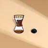 Vintage Cartoon Handmade Coffee Products Series Cute Brooch Cup Coffee Machine with Simple Design and Accessory Badges
