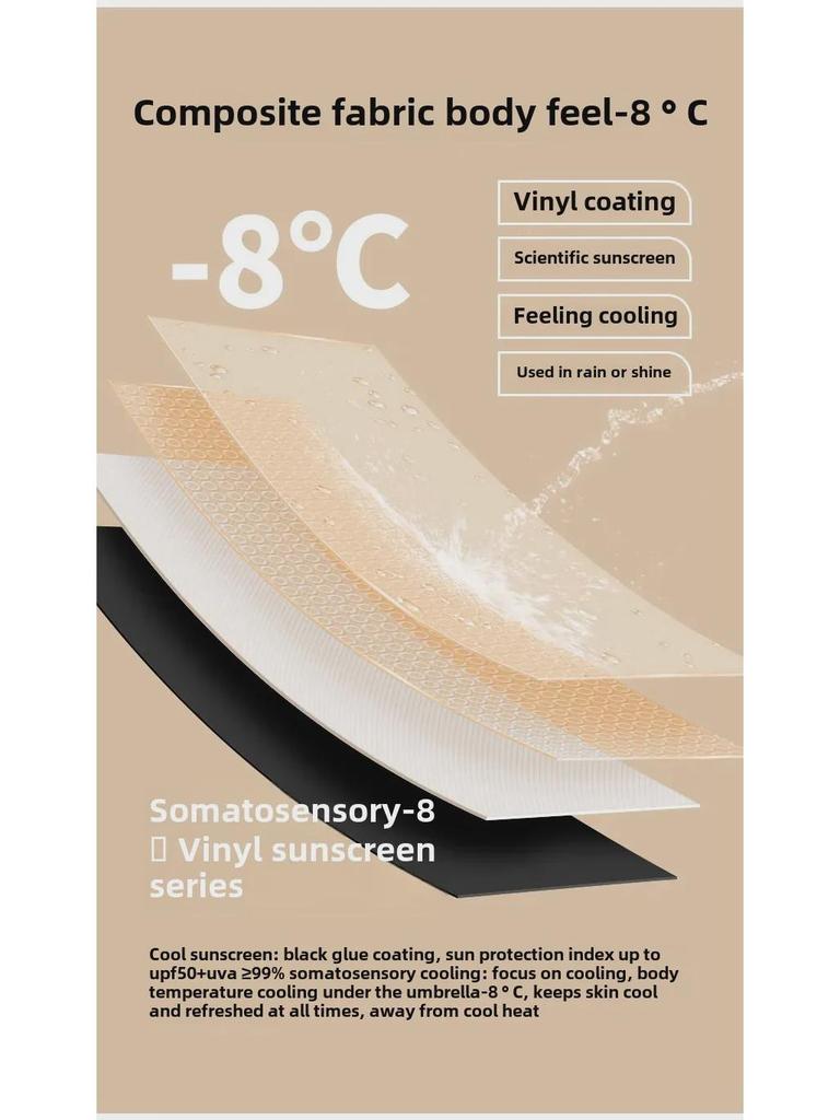 105g 5-Bone Carbon Fiber Ultra-Light Portable Sun Umbrella - Ultra-Thin, Anti-UV, Designed for Women