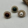 Medieval Vintage Retro Anti-Pearl Live Ring, Electroplated Real Gold, Fashionable And Versatile, High Sense