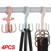 1/2/4 Piezas Ganchos Colgantes Giratorios 306° Ahorro de Espacio Organizador de Armario Perchero Bolso Zapatos Bufanda Colgador Soporte Colgante para Armario