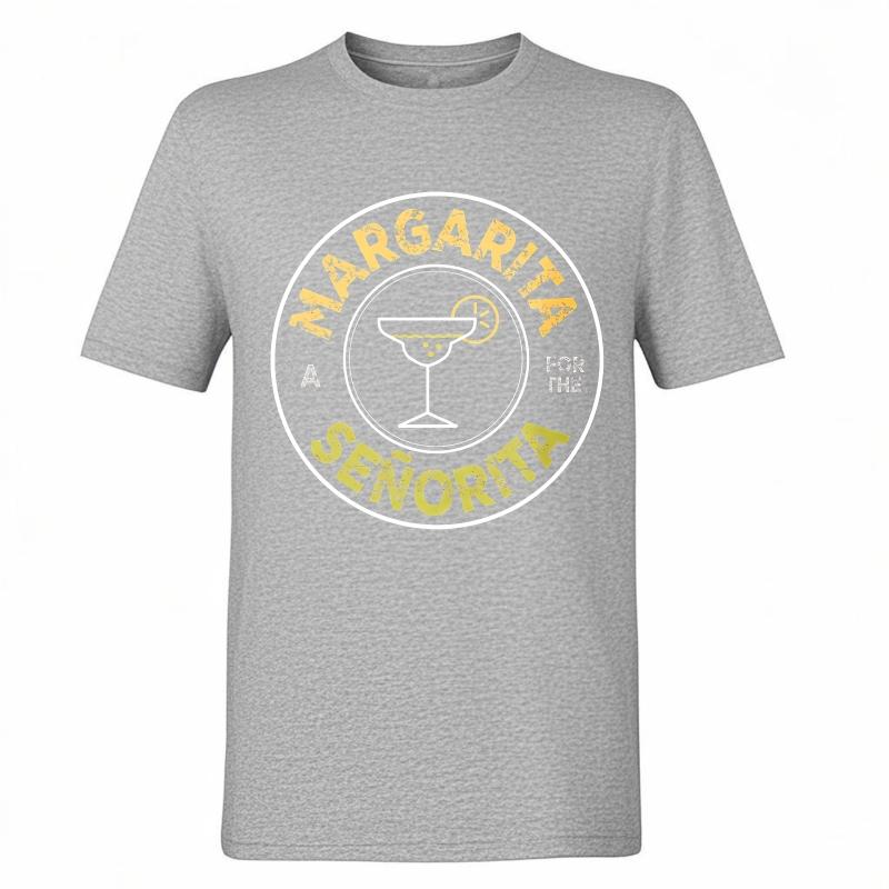 Casual Summer Women Tshirt Margarita For The Senorita Cocktail Design Short Sleeve Printed Round Neck Tee Shirt Cotton Tshirt