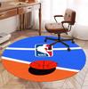 NBA Basketball Pattern Round Rug, Indoor/Outdoor Mat, for Picnic, Gameroom, Bedroom, Office, Living Room, Home Decor Carpet, Birthday Gift